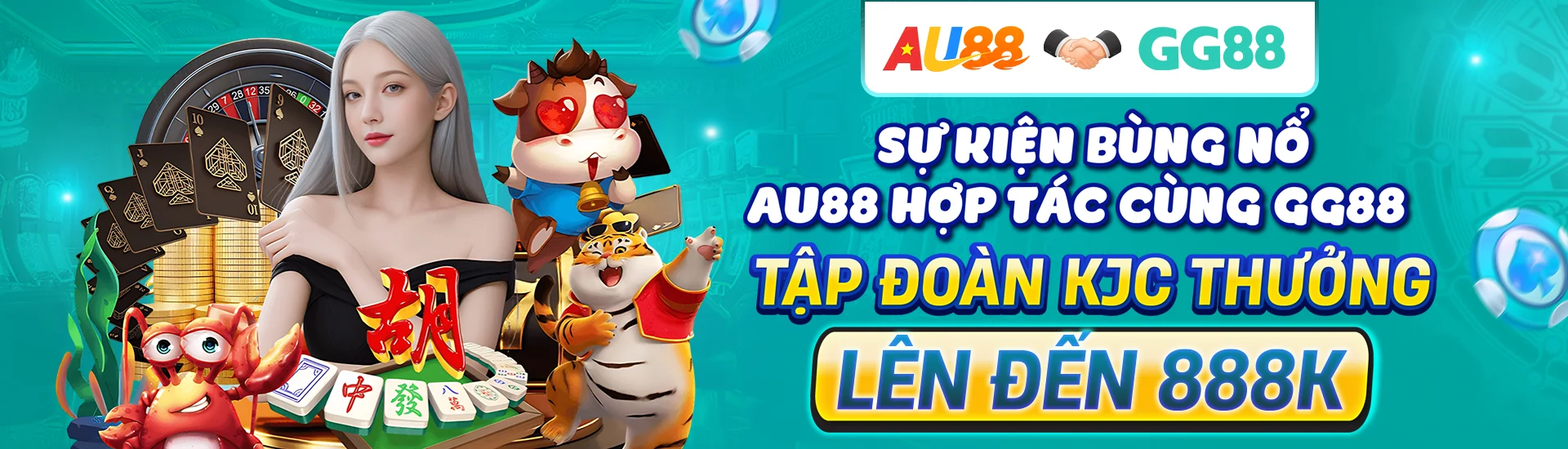 Banner pc AU88 hợp tác cùng tập đoàn KJC mua lại GG88